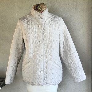 Quilted Charter Club Jacket XL Beige